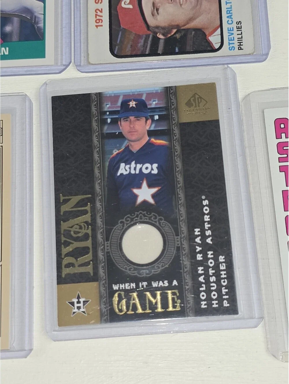 Huge Nolan Ryan Lot W/2008 Donruss Threads Diamond Kings Game-Worn Patch #/50 SP